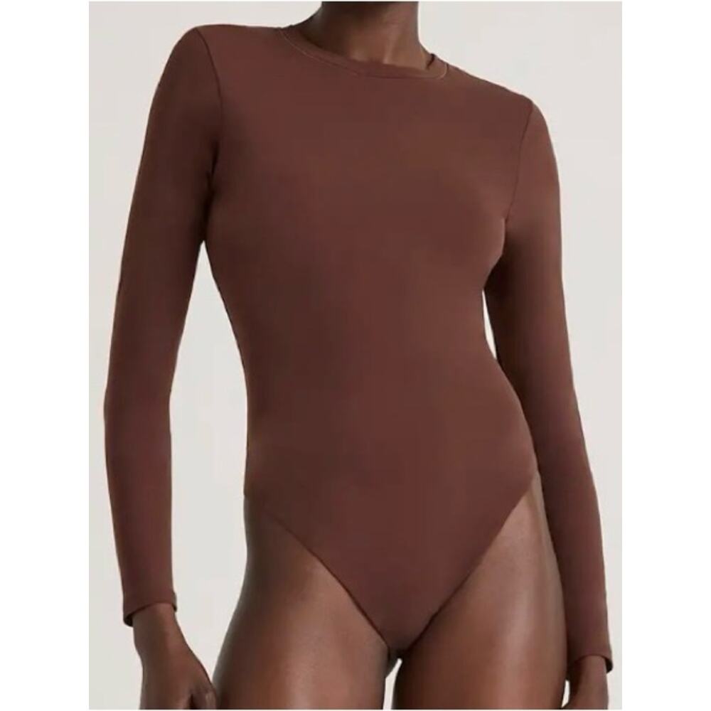 Quince Brown Long-Sleeve Women’s Bodysuit